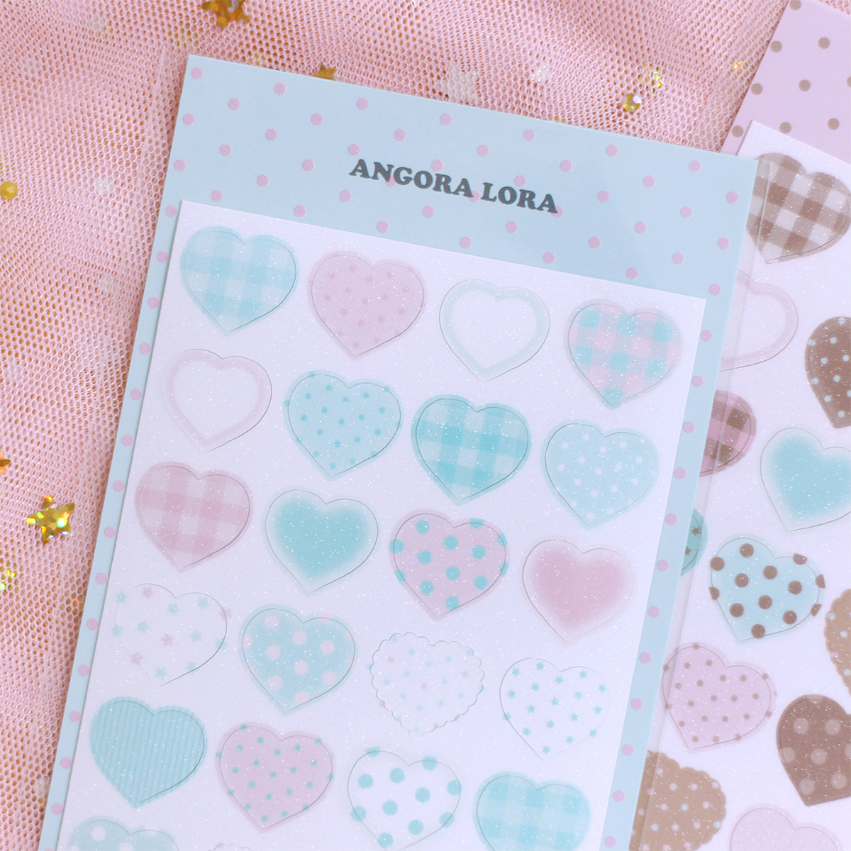 Angora Lora | Mint heart sticker (2 types)