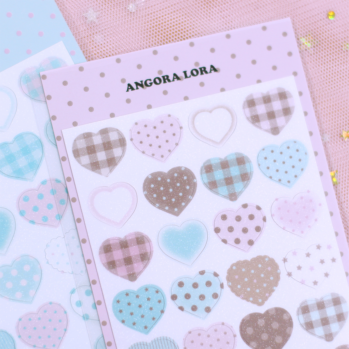 Angora Lora | Mint heart sticker (2 types)