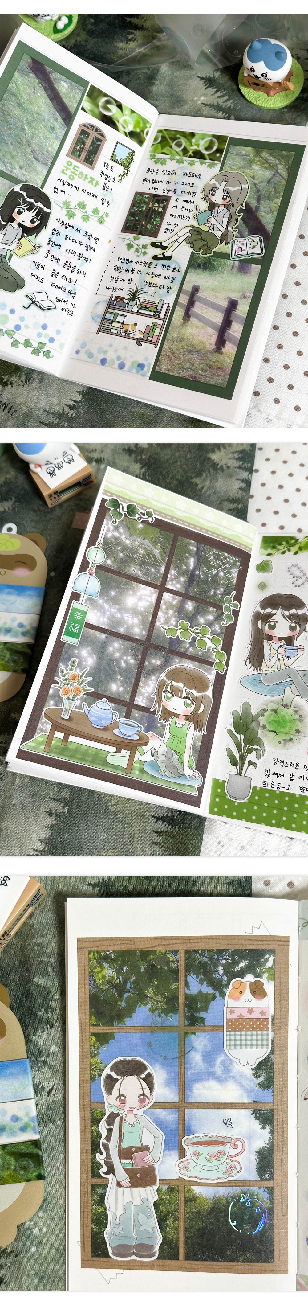 Jiok store | Large Window & Bubble Photo-Style Paper Pack (2 Types)