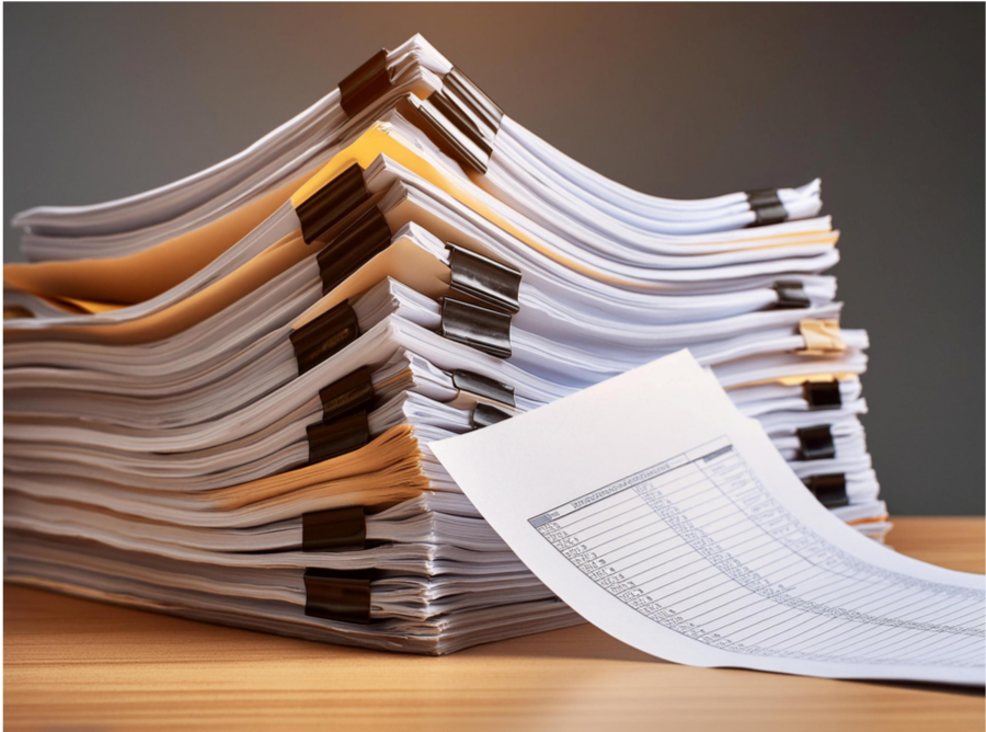 서류 더미 이미지
