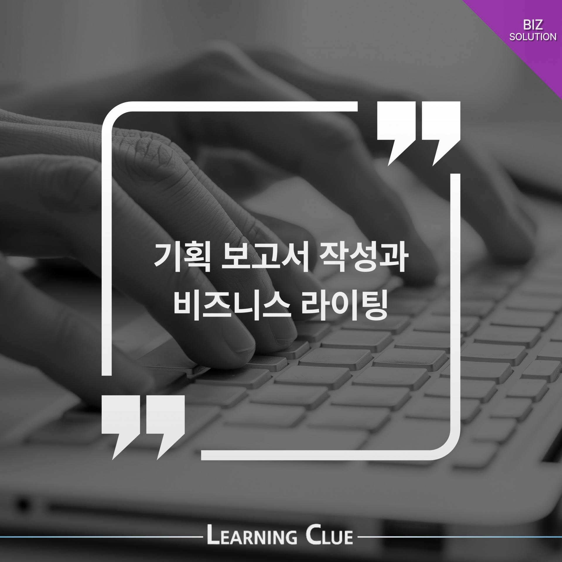 기획 보고서 작성과 비즈니스 라이팅 이미지