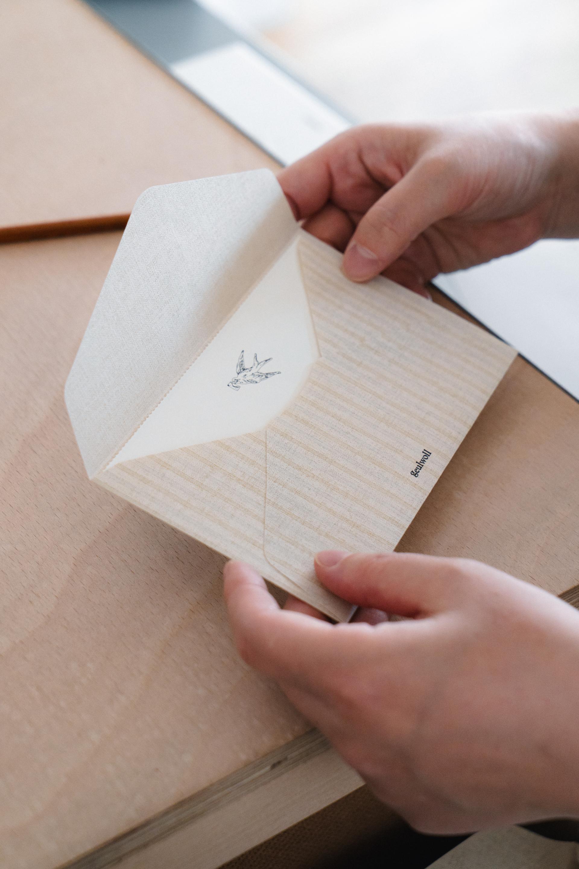 Stripe Pocket Letter Set 스트라이프 포켓 레터 세트 - Beige