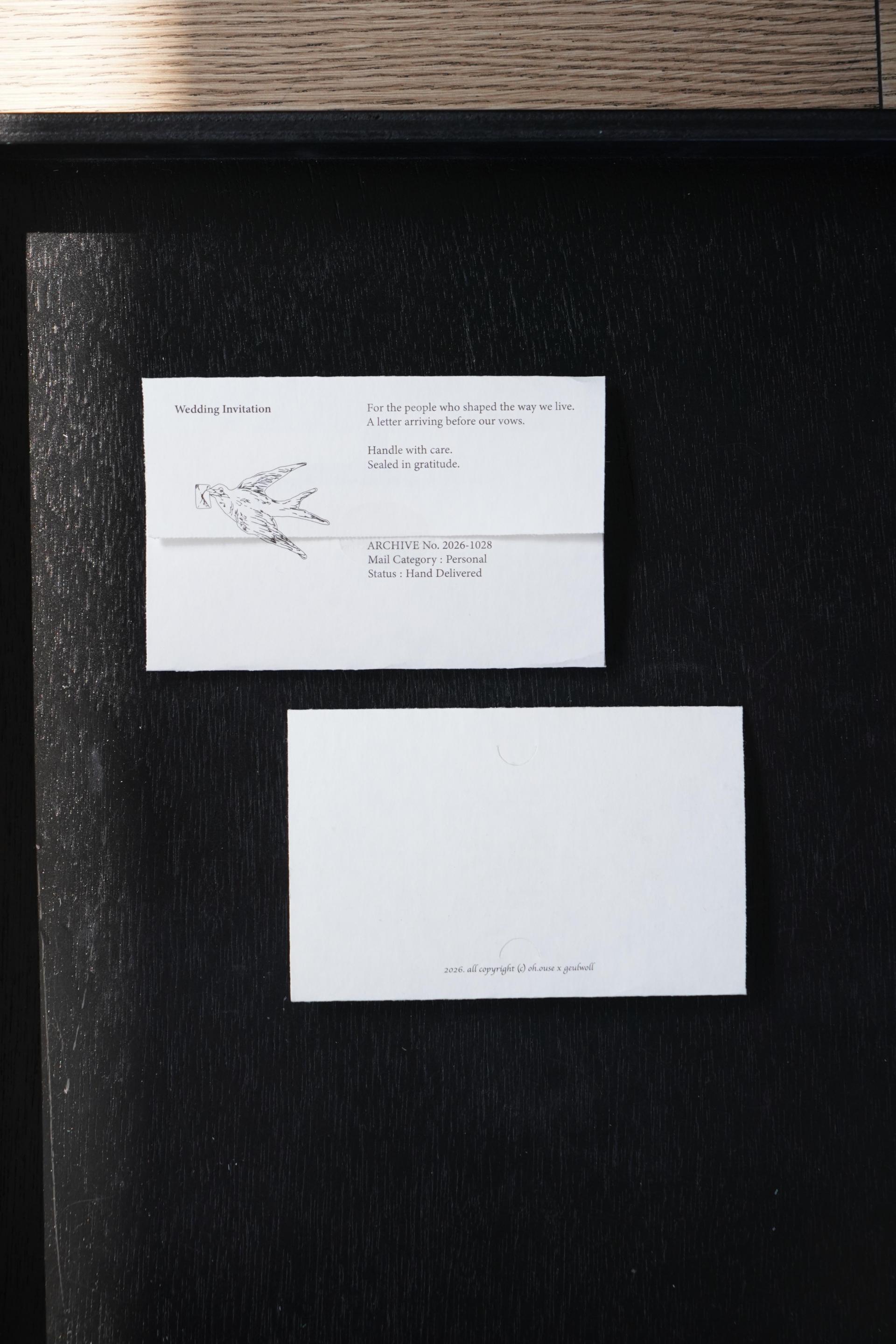 Wedding Letter 좋은 소식 청첩장 with 오늘의집