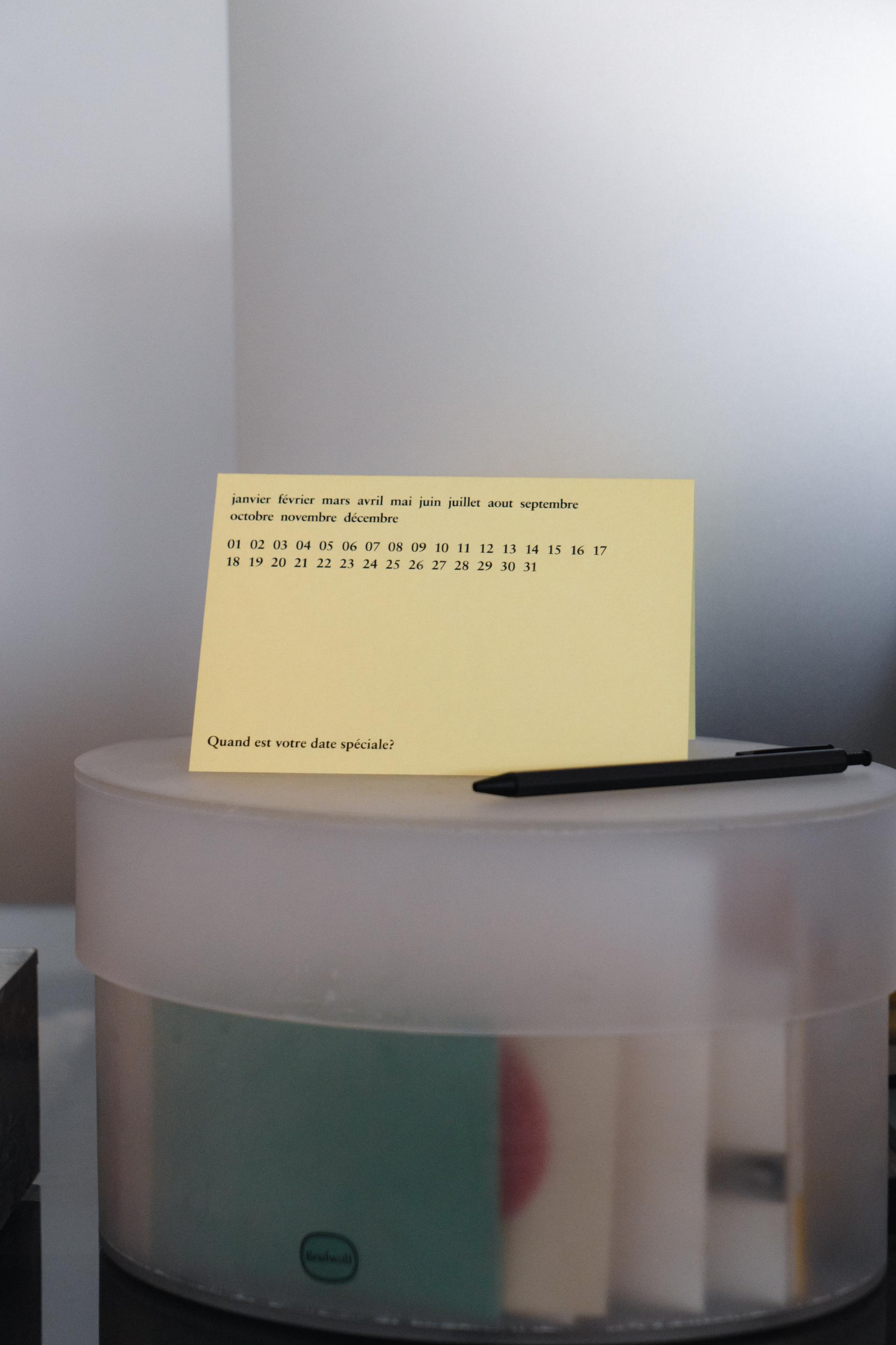 Months & Days 먼스앤데이 카드, Lime Yellow