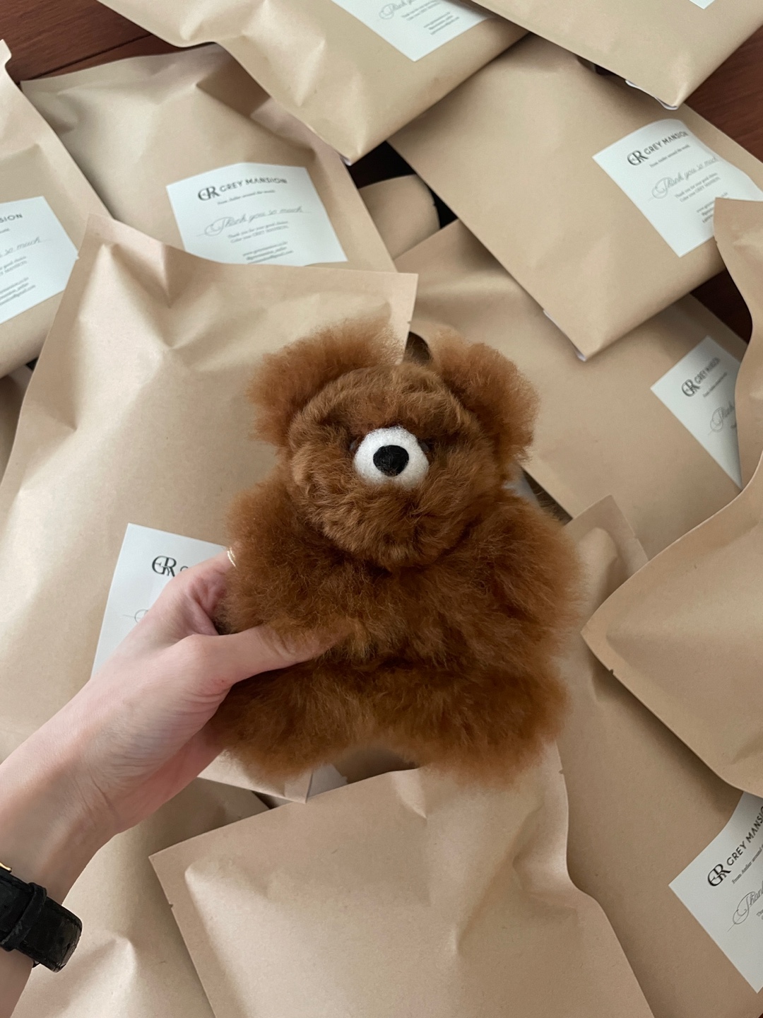 [그레이맨션]Sustainable Alpaca Bear Keyring from Peru 알파카 베어 키링 마이크로 [W CONCEPT]