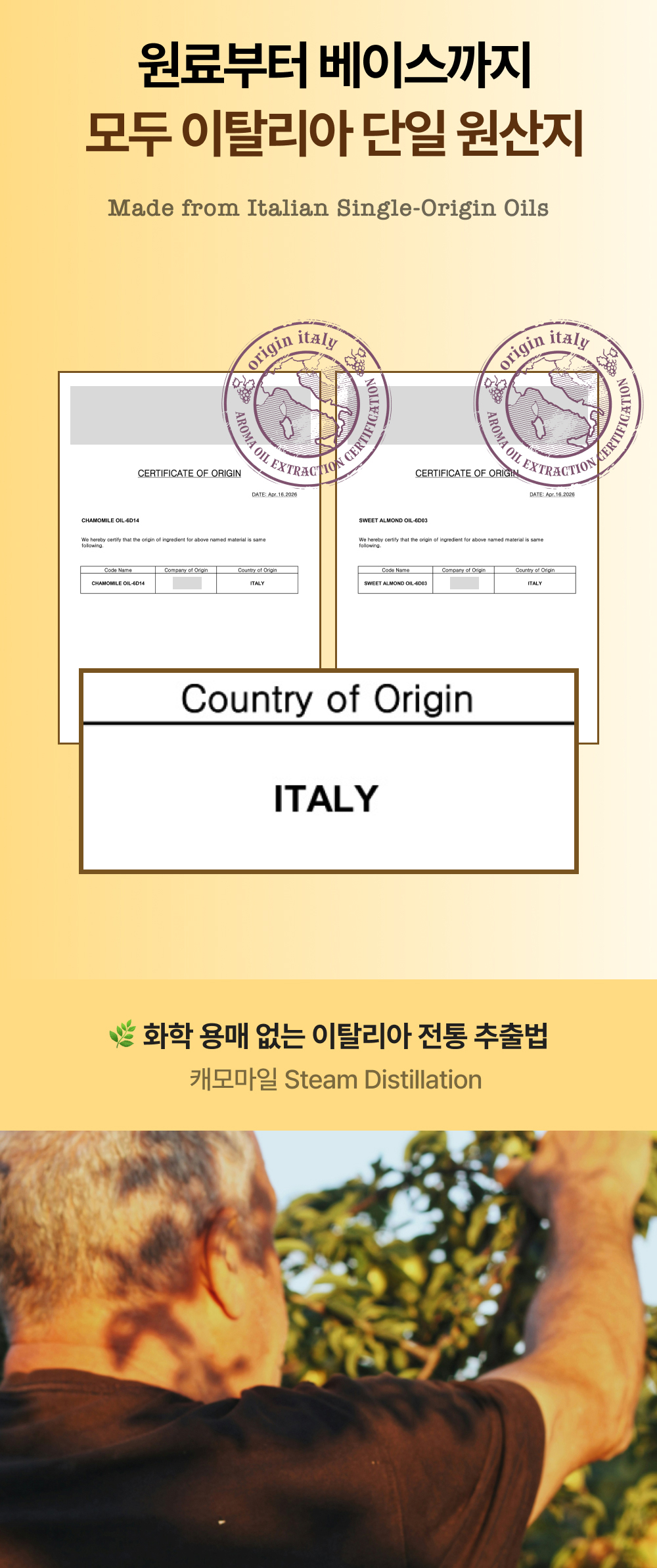 데일리 아로마 림프 마사지 베르가못 오일 스틱