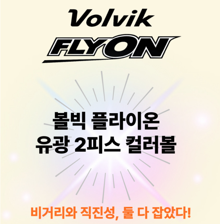 🔵볼빅 FLY ON 퍼포먼스 비거리 골프공🔵