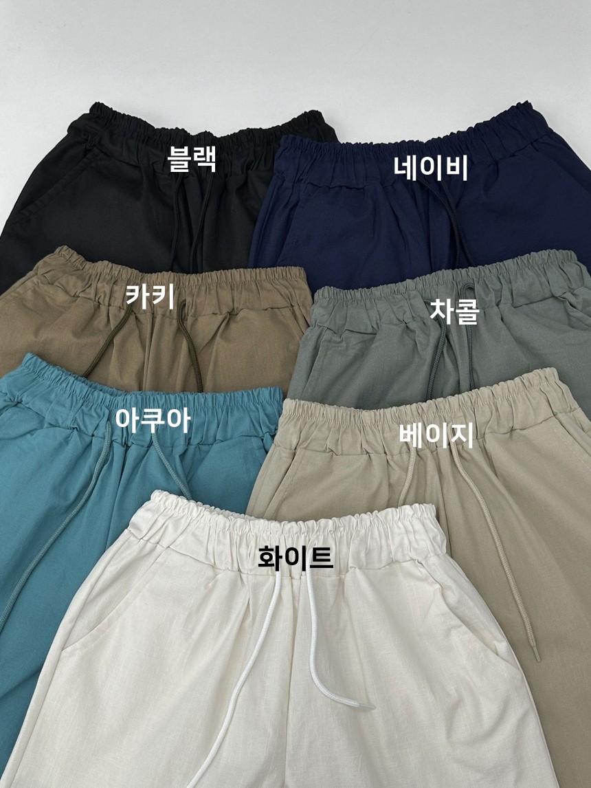 🏅포그골프 (FOG.G) 남성 쿨터치 린넨 세미와이드 9부 팬츠🏅