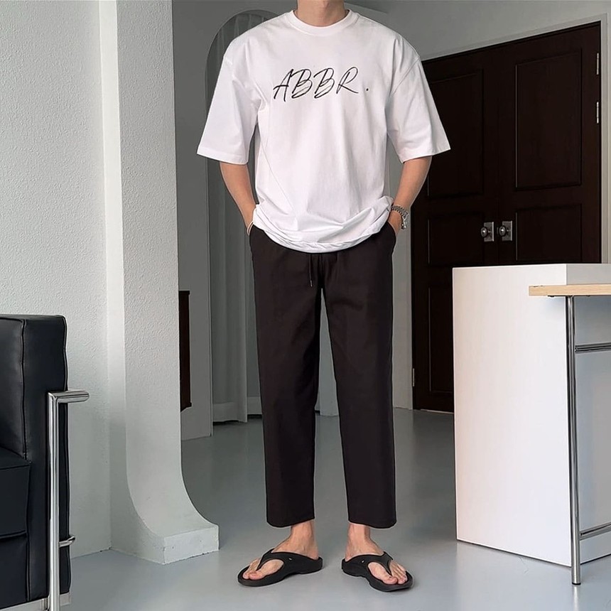 🏅포그골프 (FOG.G) 남성 쿨터치 린넨 세미와이드 9부 팬츠🏅