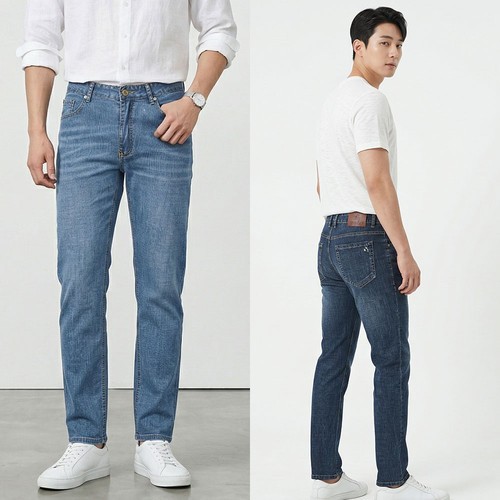 🏅김영주 골프(KYJ GOLF) 남성 여름 스판 캐주얼 데님팬츠🏅