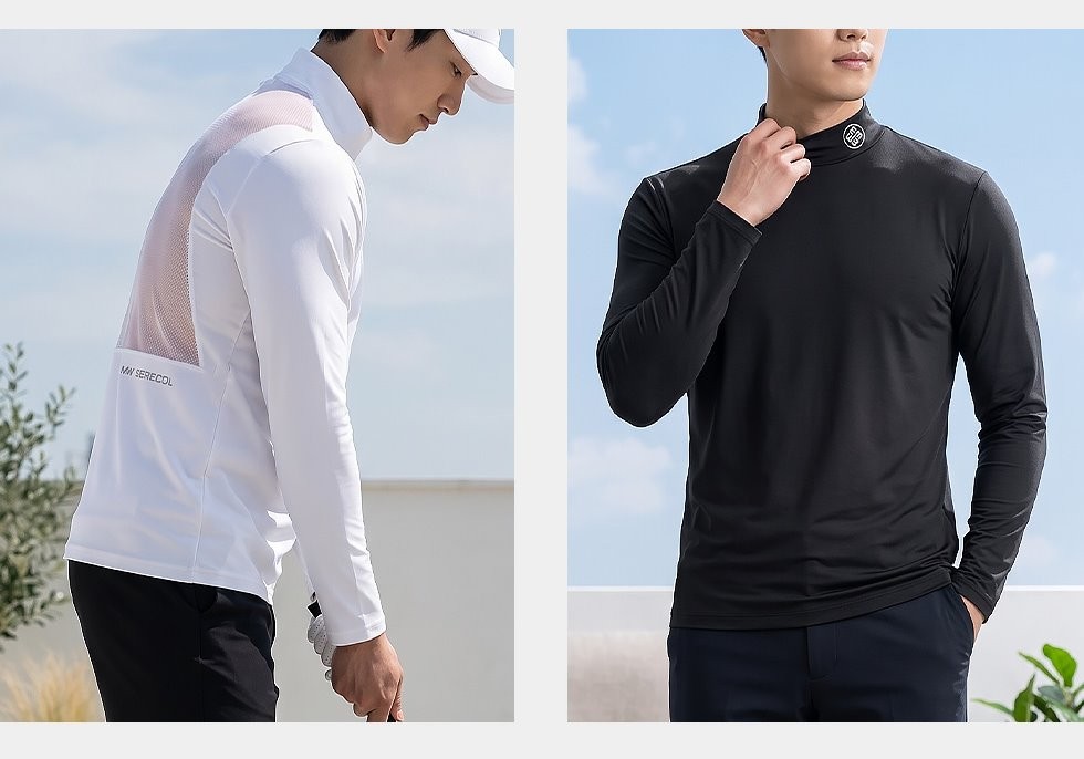 🏅MIWOO GOLF 남성 퍼포먼스 브론스 등매쉬 쿨냉감 이너웨어🏅