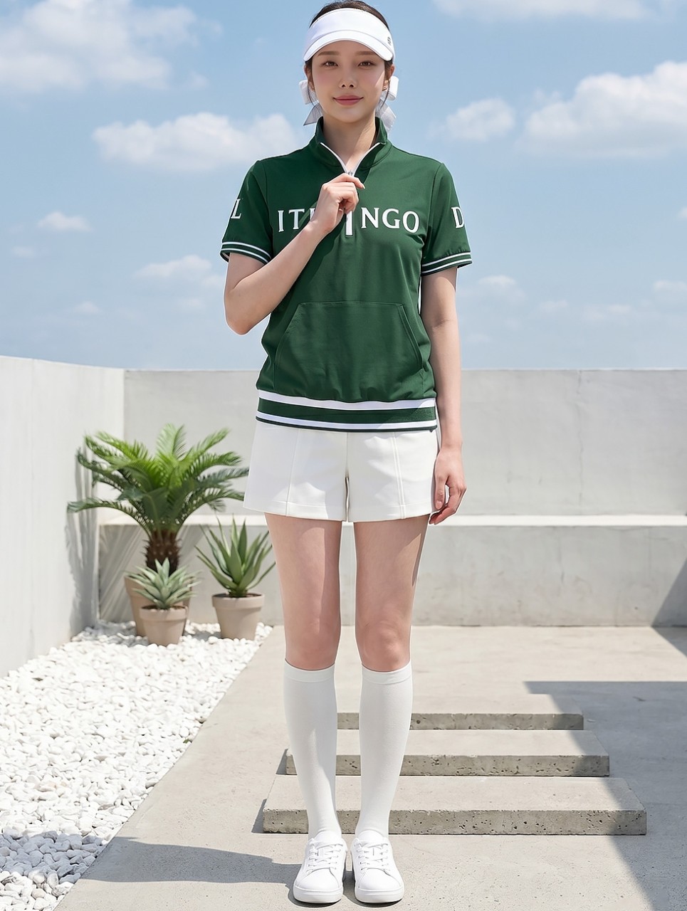 🏅MIWOO GOLF 여성 덴디스 썸머 쿨 반팔 아노락🏅