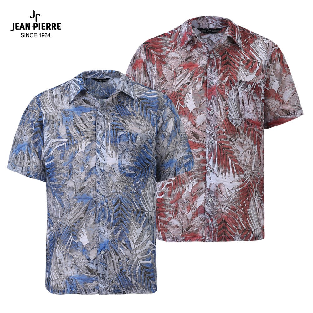 🏅JEANPIERRE 남성 리프하와이안 반팔 셔츠🏅