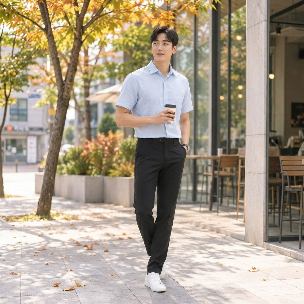💖삼정 편안한 초가을 남성 허리밴드 바지💖