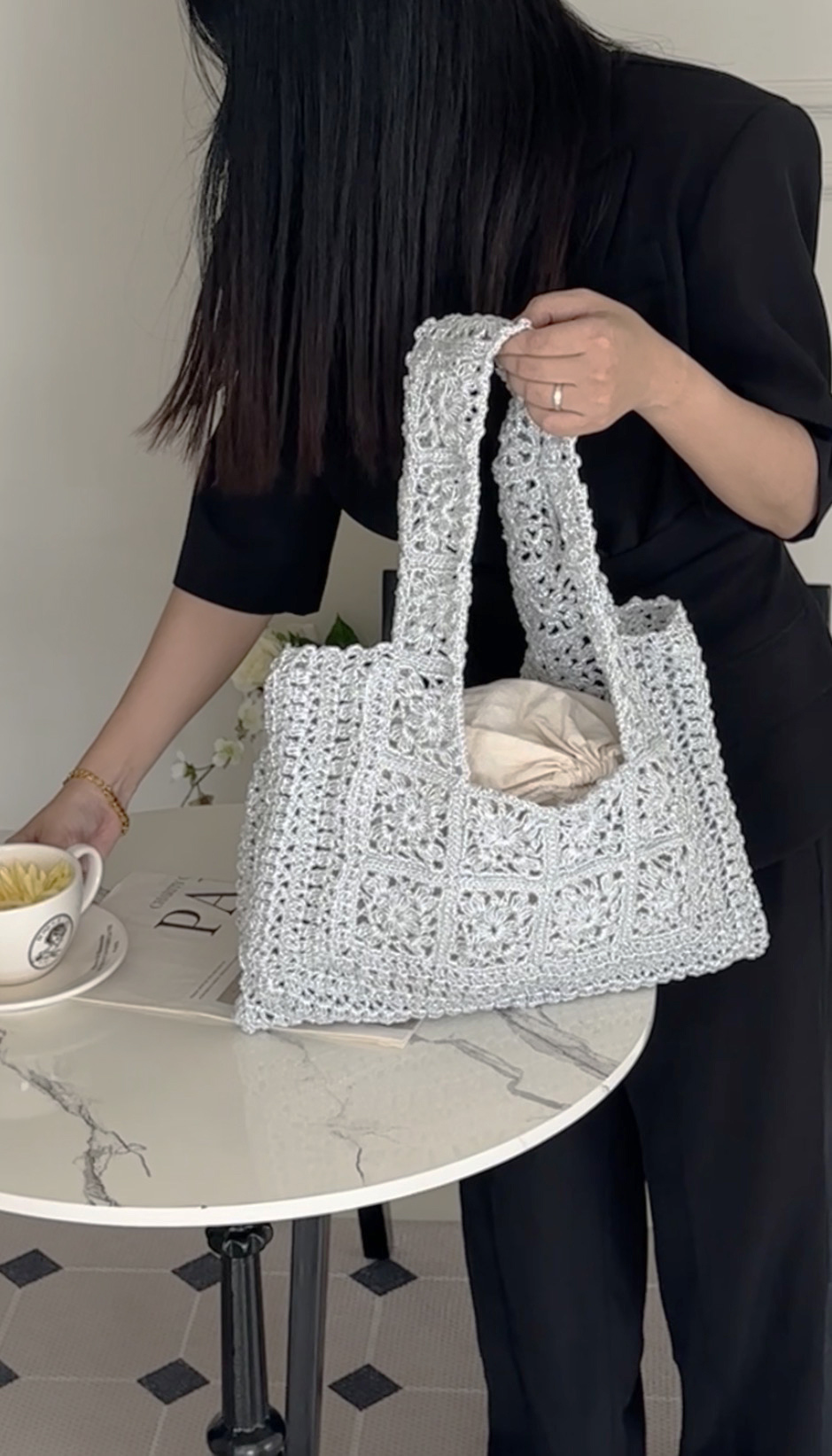 DIY 실버 플로리 (Florie) 진주단추 포함