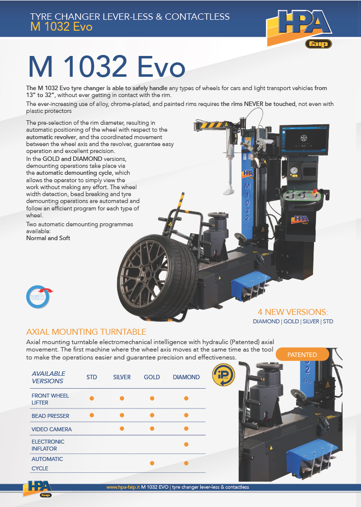 유압 자동 타이어 체인져 M1032 EVO NEW"
