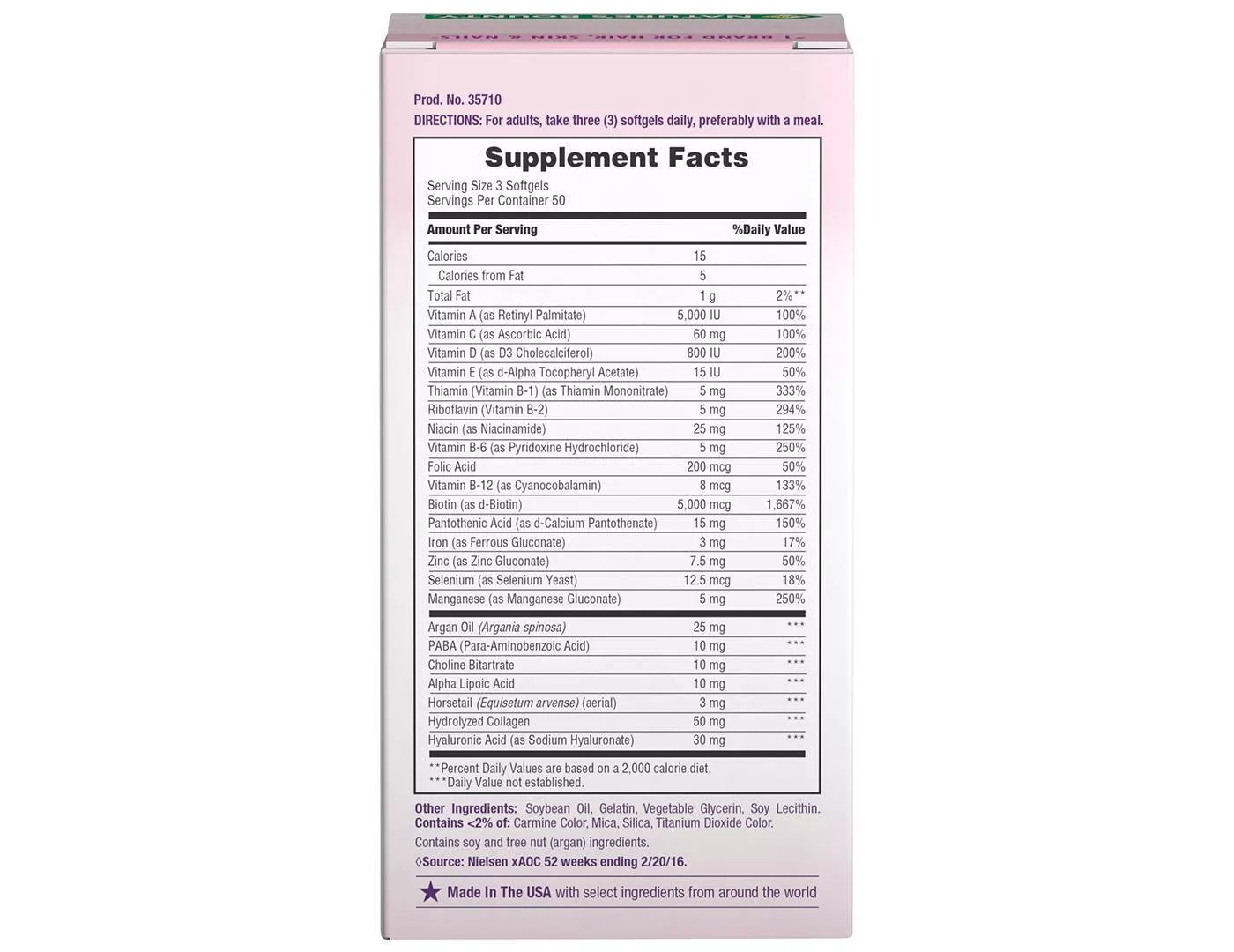 Optimal Solutions Extra Strength Hair, Skin and Nails Dietary Supplement Softgels - 150ct - image 2 of 7