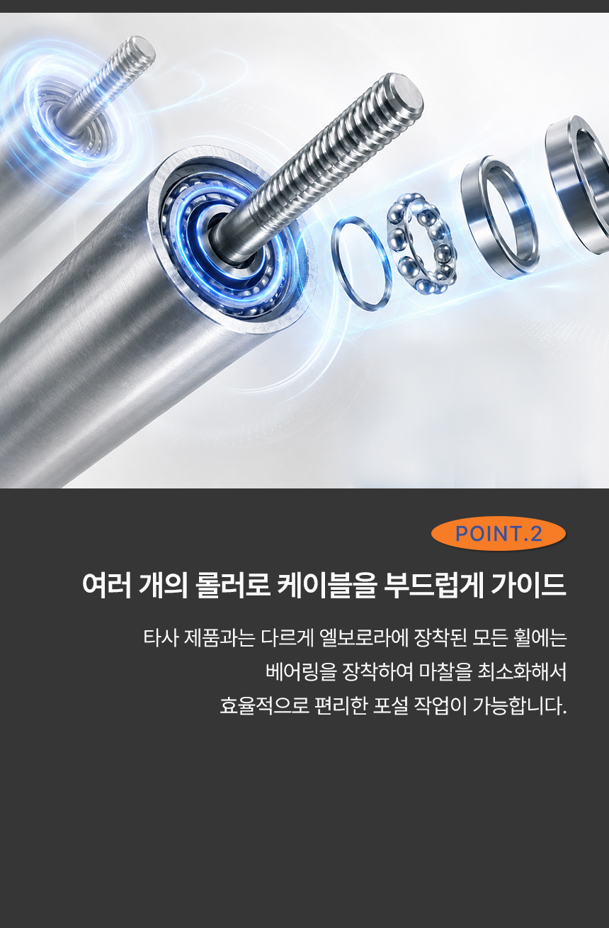 KD 엘보로라 케이블 트레이 90도 코너 포설 풀링 롤러 소형 중형 대형