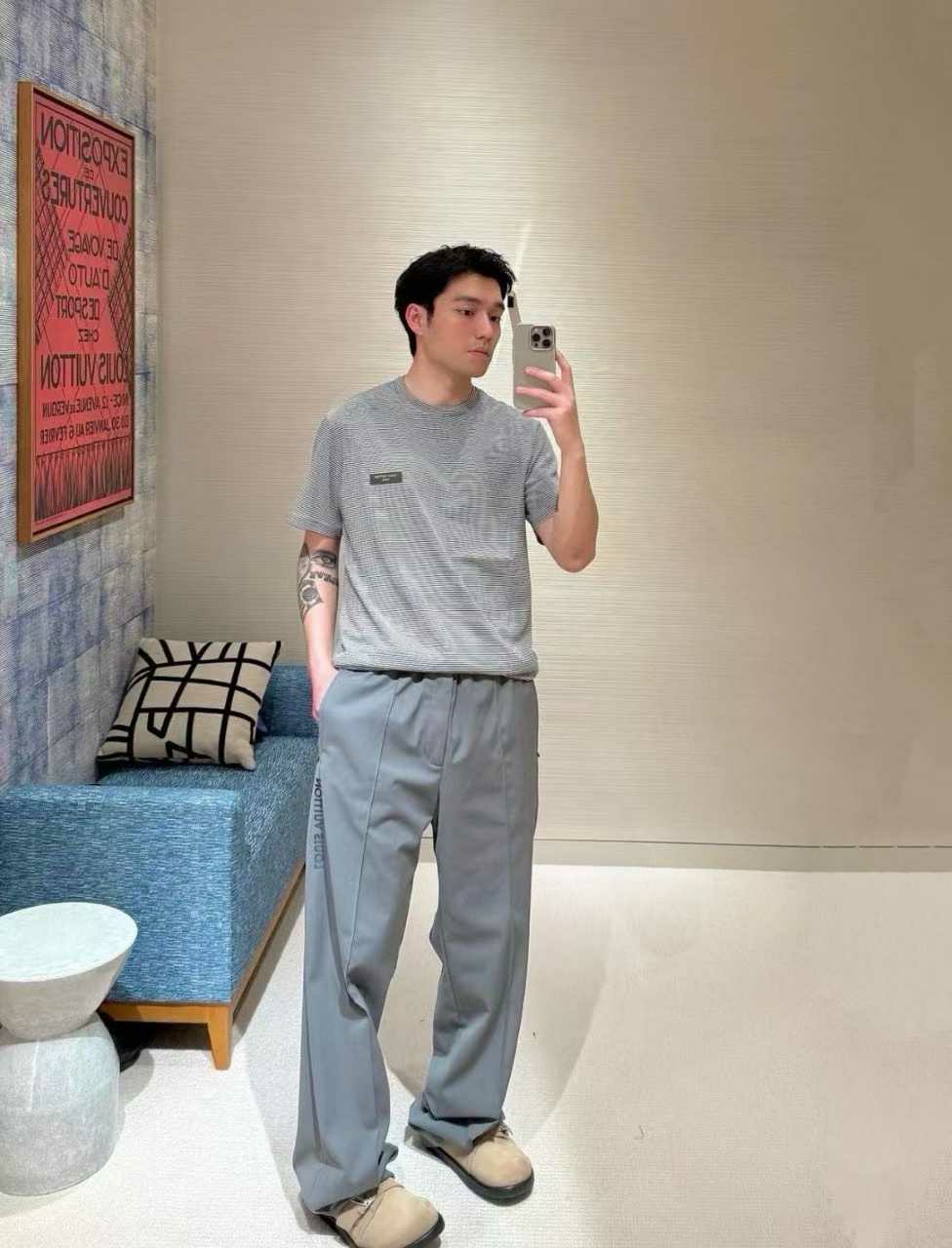 루이비통 핀스트라이프 티셔츠
