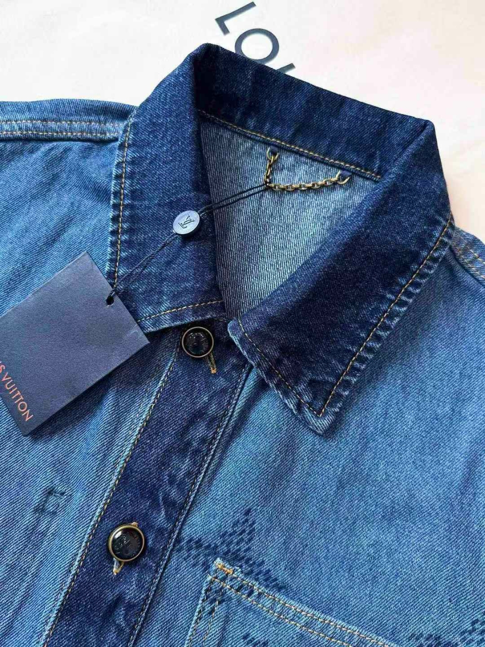 루이비통 모노그램 워트웨어 데님 오버셔츠