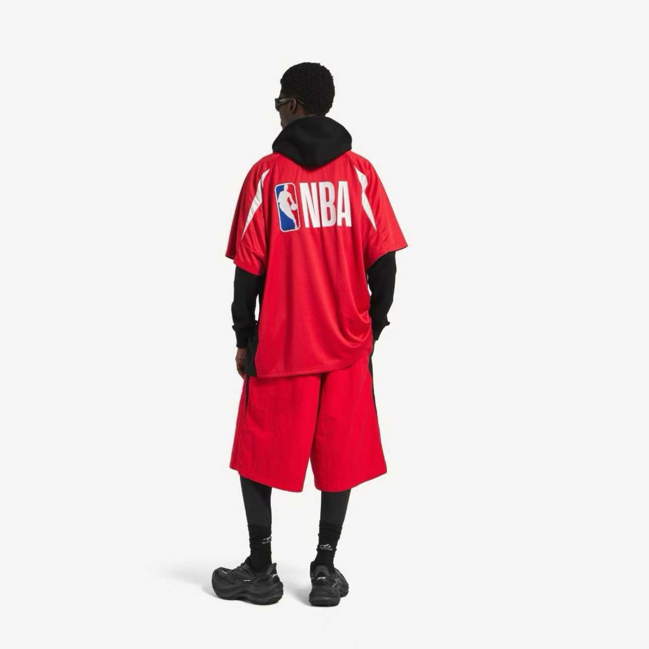 발렌시아가 NBA 오버사이즈 저지 티셔츠