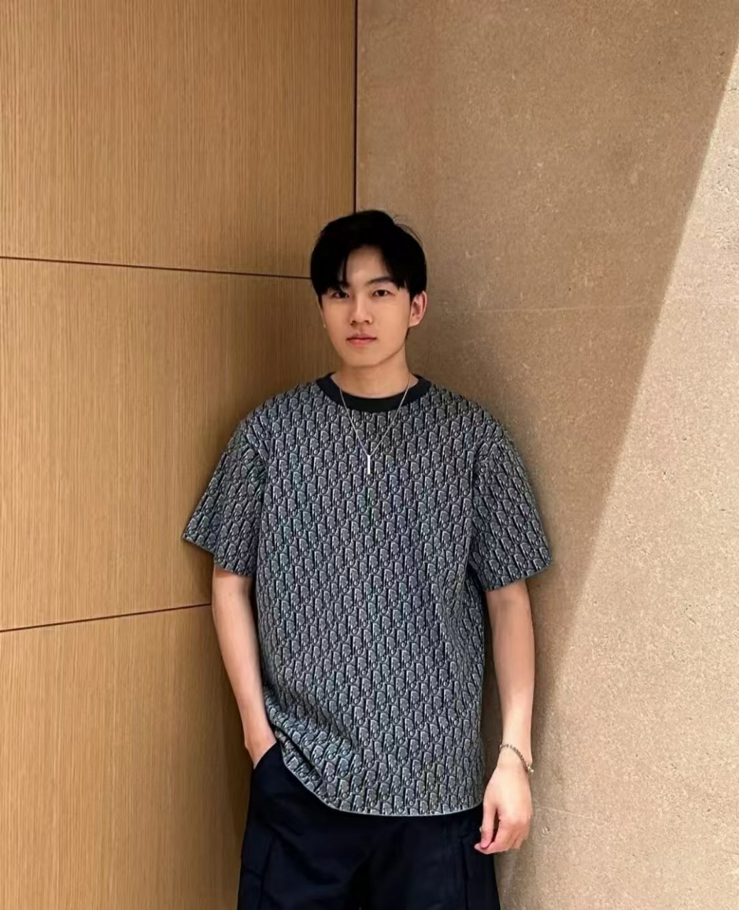 디올 오블리크 테리 코튼 티셔츠