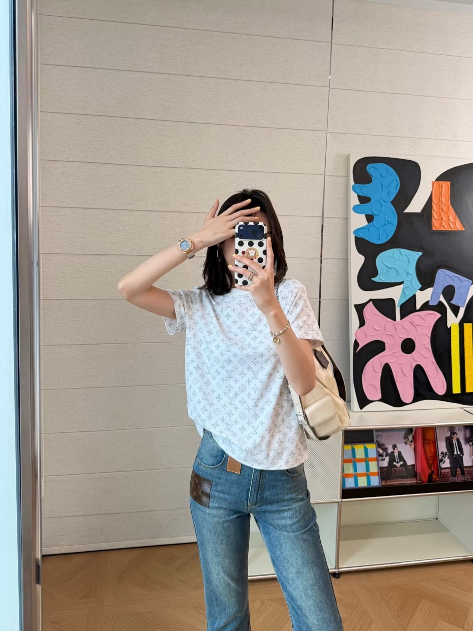 루이비통 마히나 프린트 티셔츠