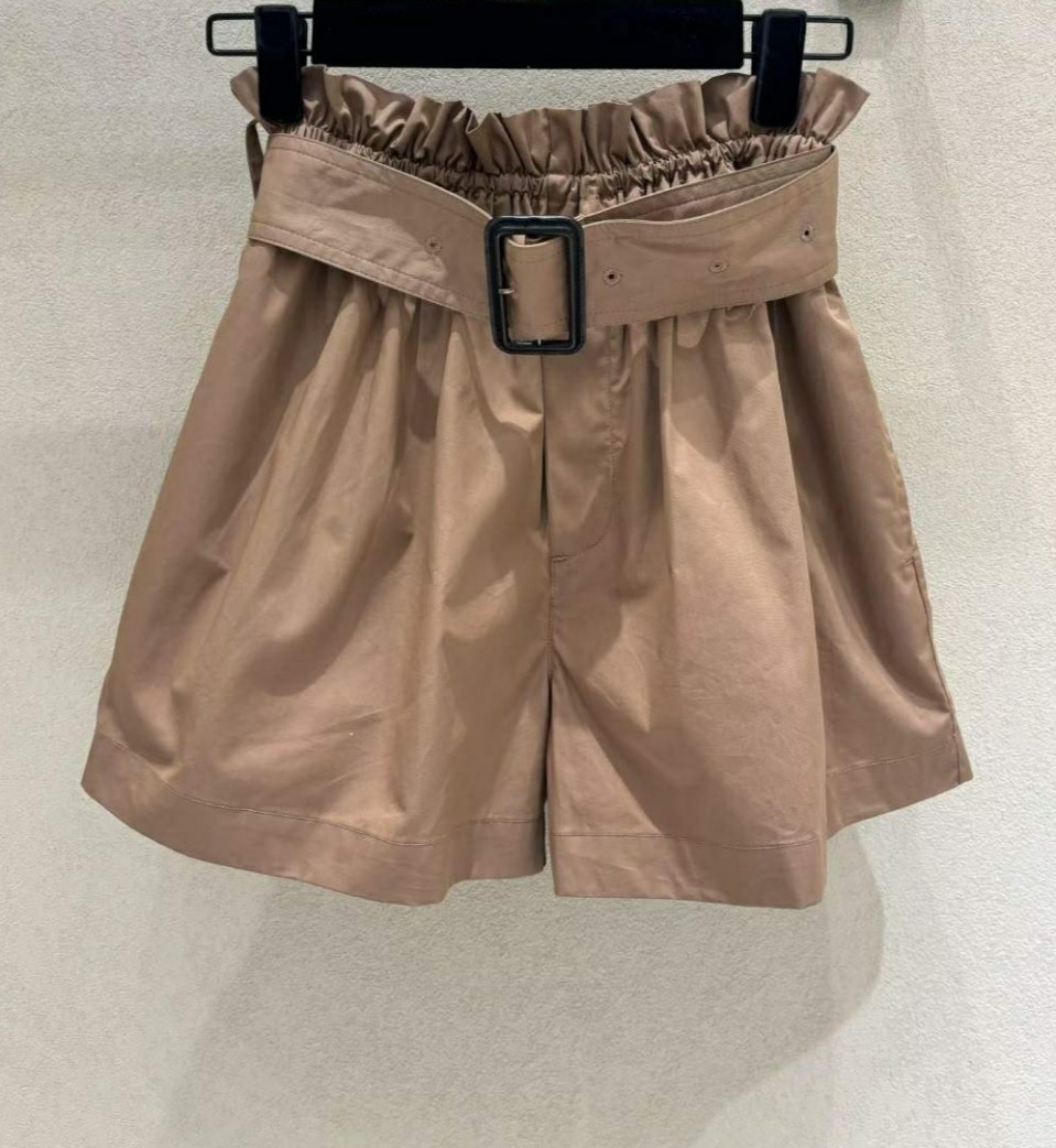 생로랑 코튼 페이퍼백 버뮤다 쇼츠