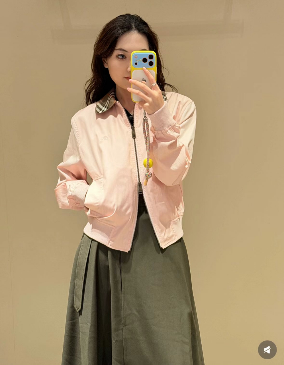 버버리 체크 카라 자켓