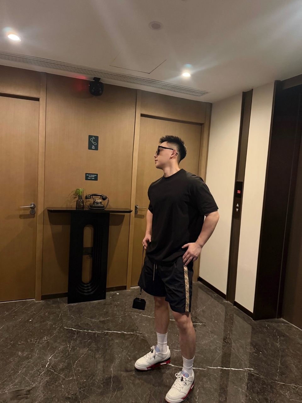 버버리 체크 스윔 쇼츠