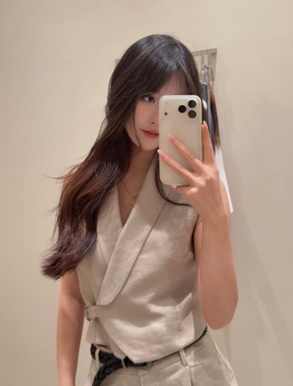 브루넬로쿠치넬리 린넨 베스트 쇼츠 셋업