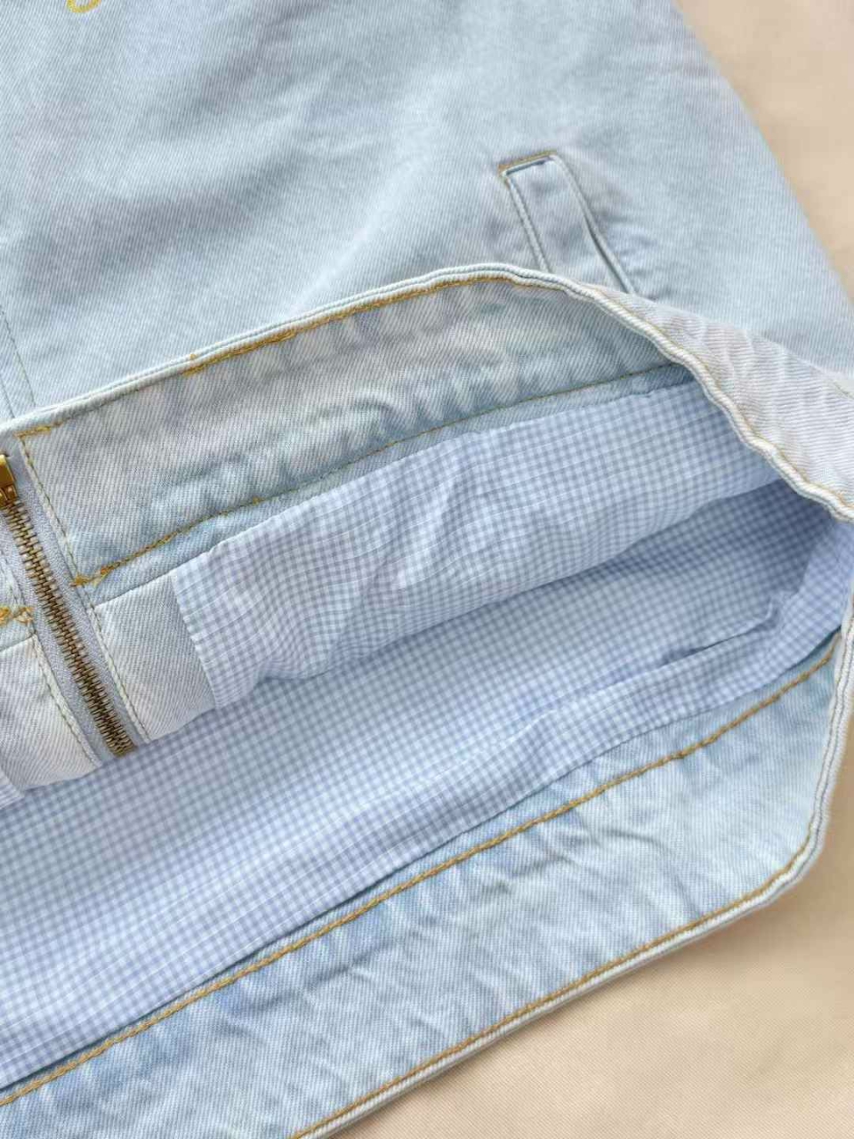루이비통 엠브로이더드 시그니처 데님 워크웨어 블루종