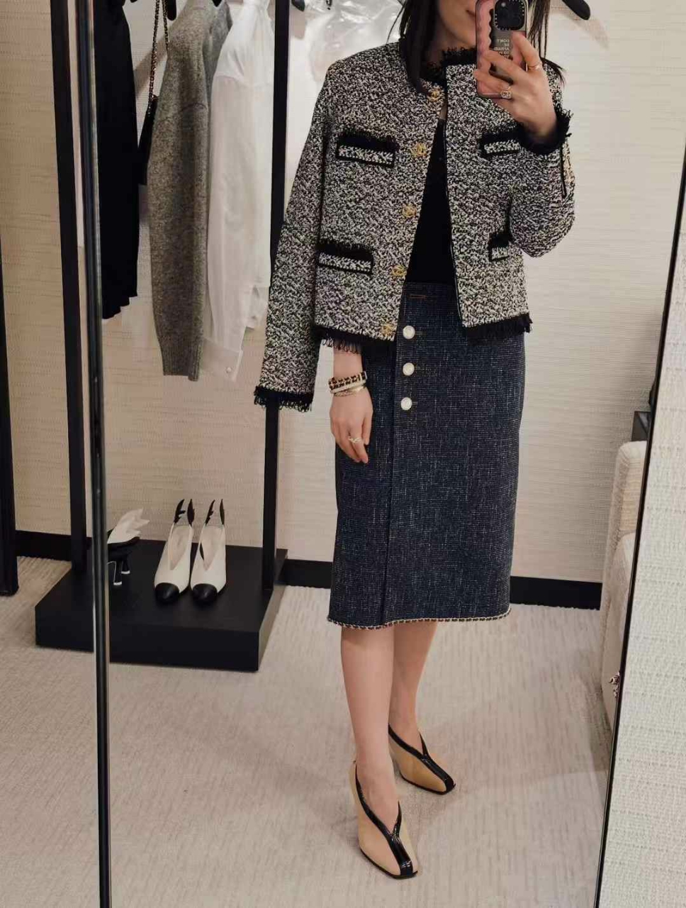 샤넬 트위드 자켓