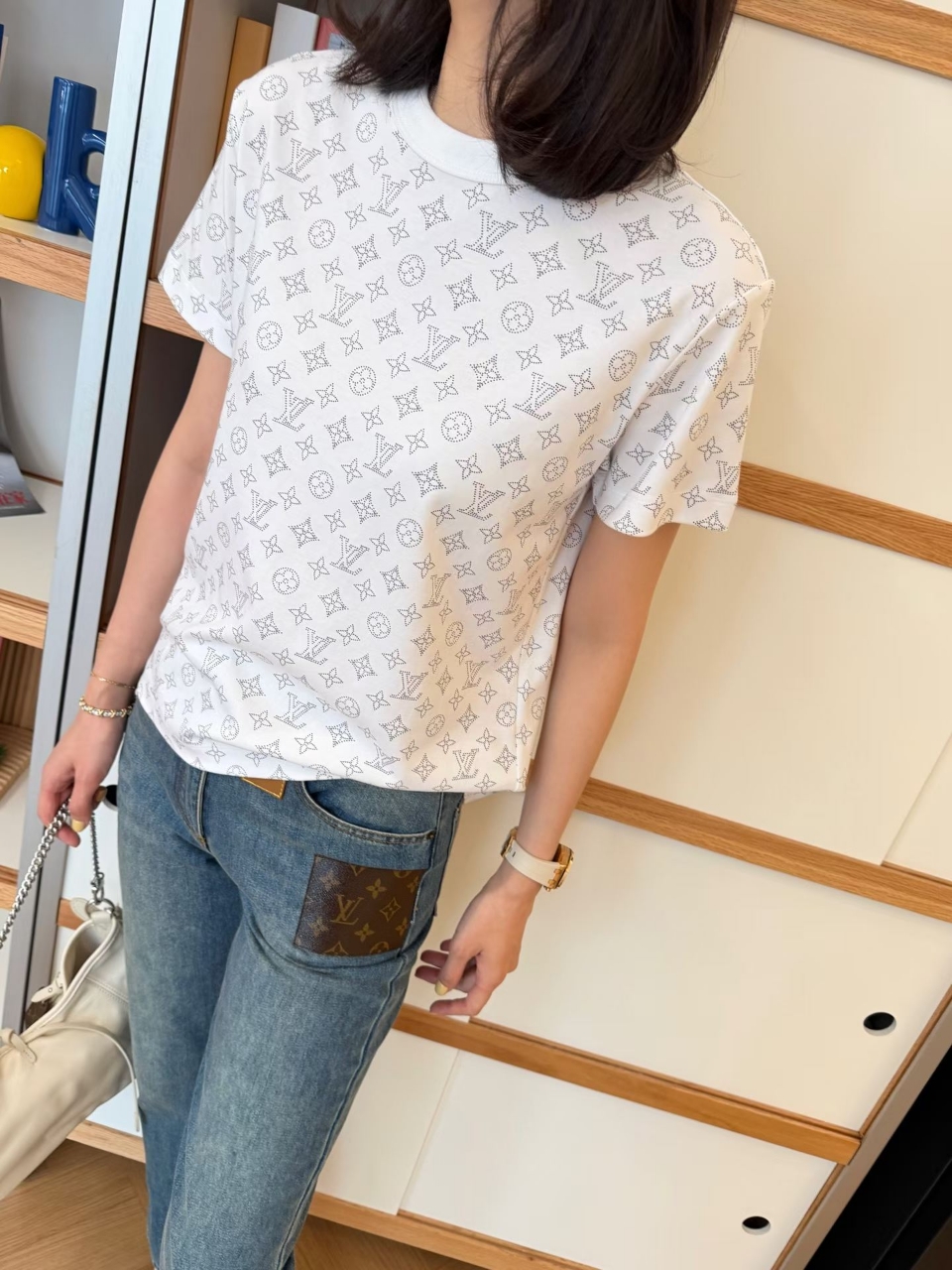 루이비통 마히나 프린트 티셔츠
