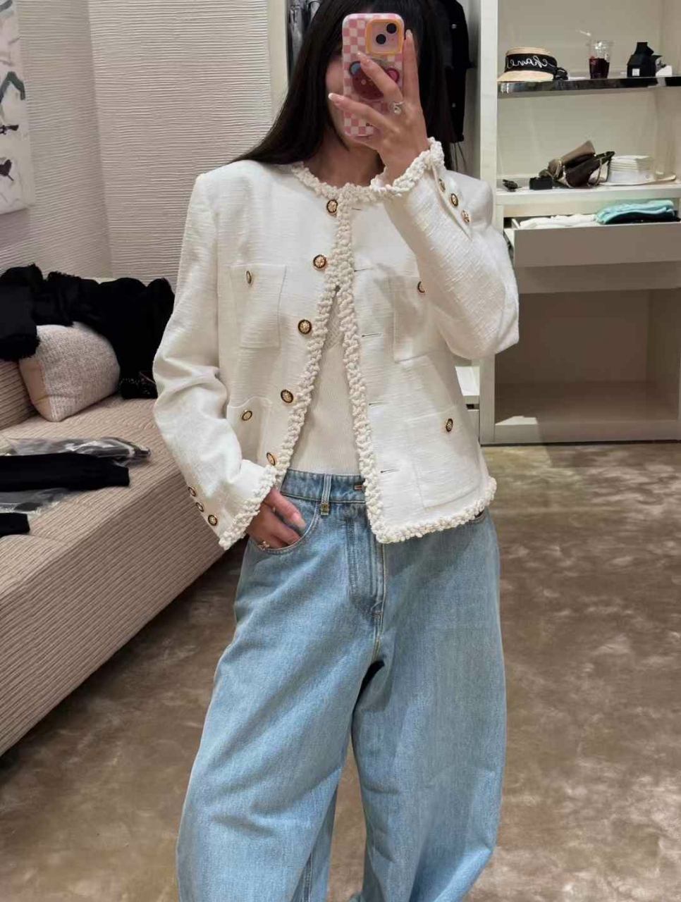 샤넬 트위드 자켓