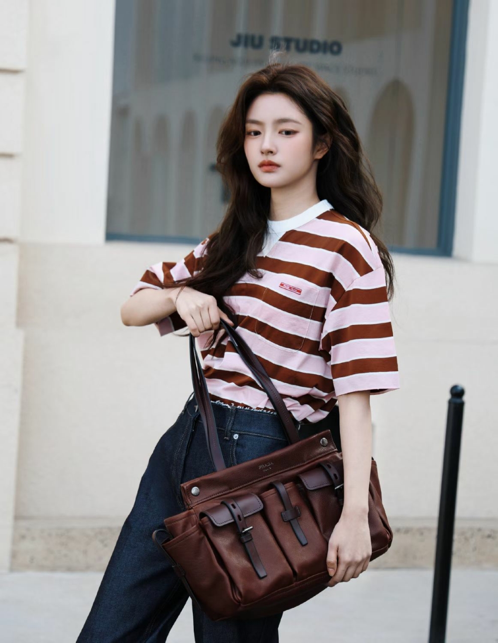 프라다 스트라이프 티셔츠