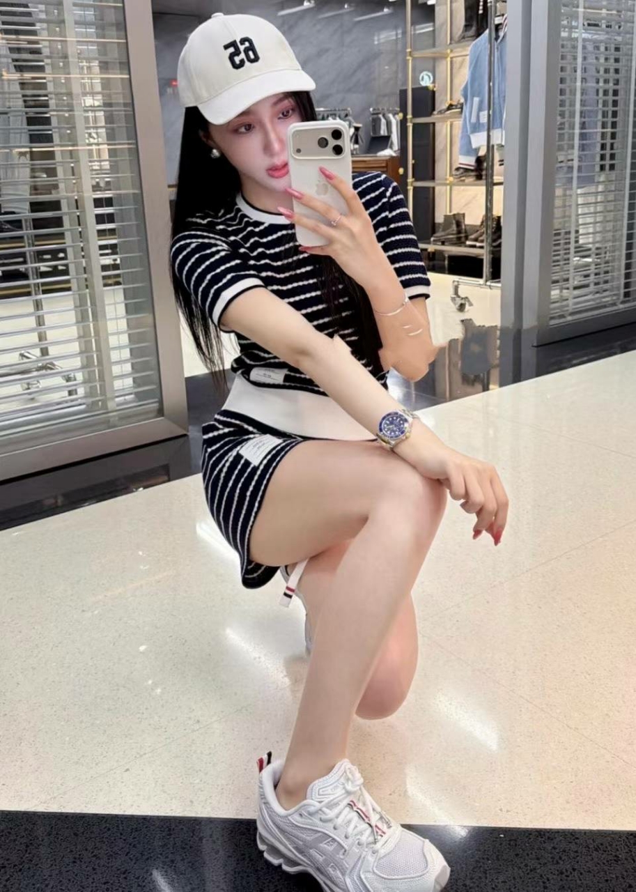 톰브라운 스트라이프 코튼 쇼츠