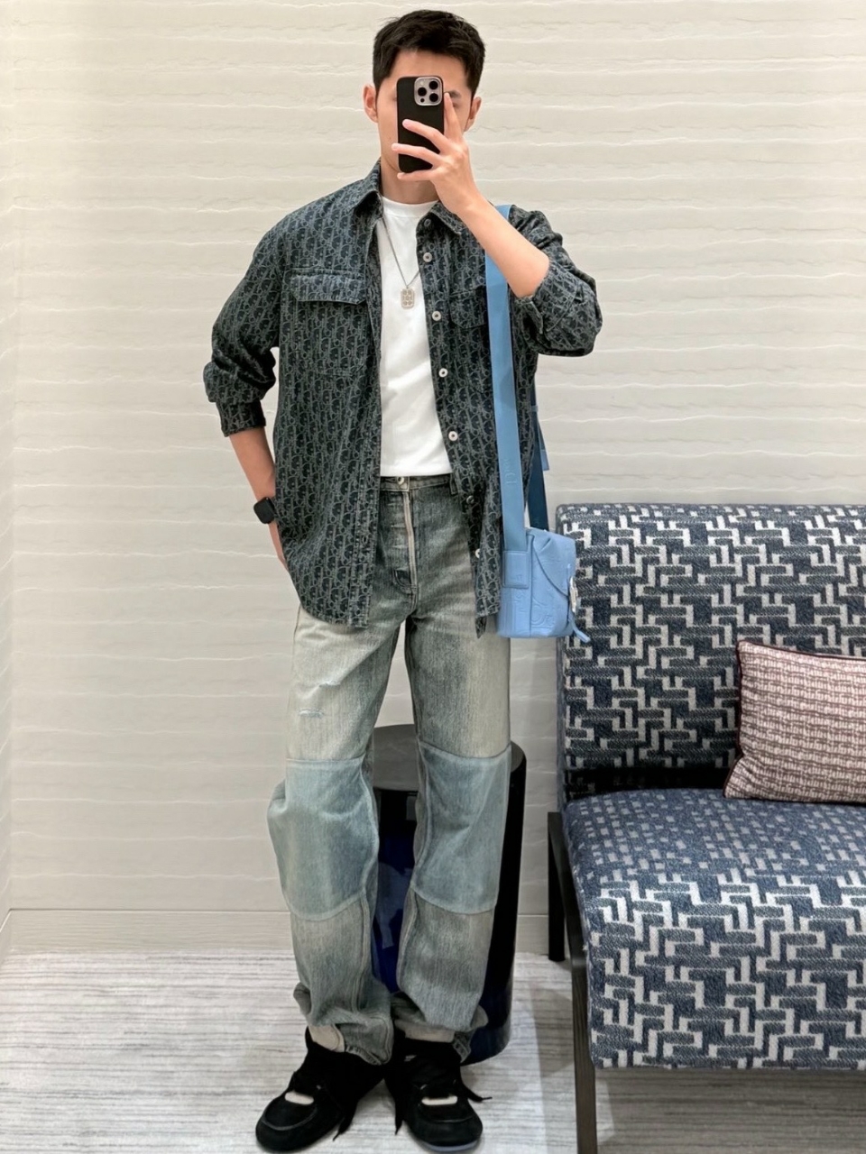 디올 데님 워싱 진