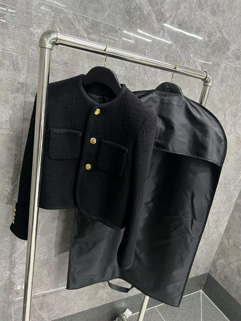 셀린느 샤세르 부클레 트위드 자켓