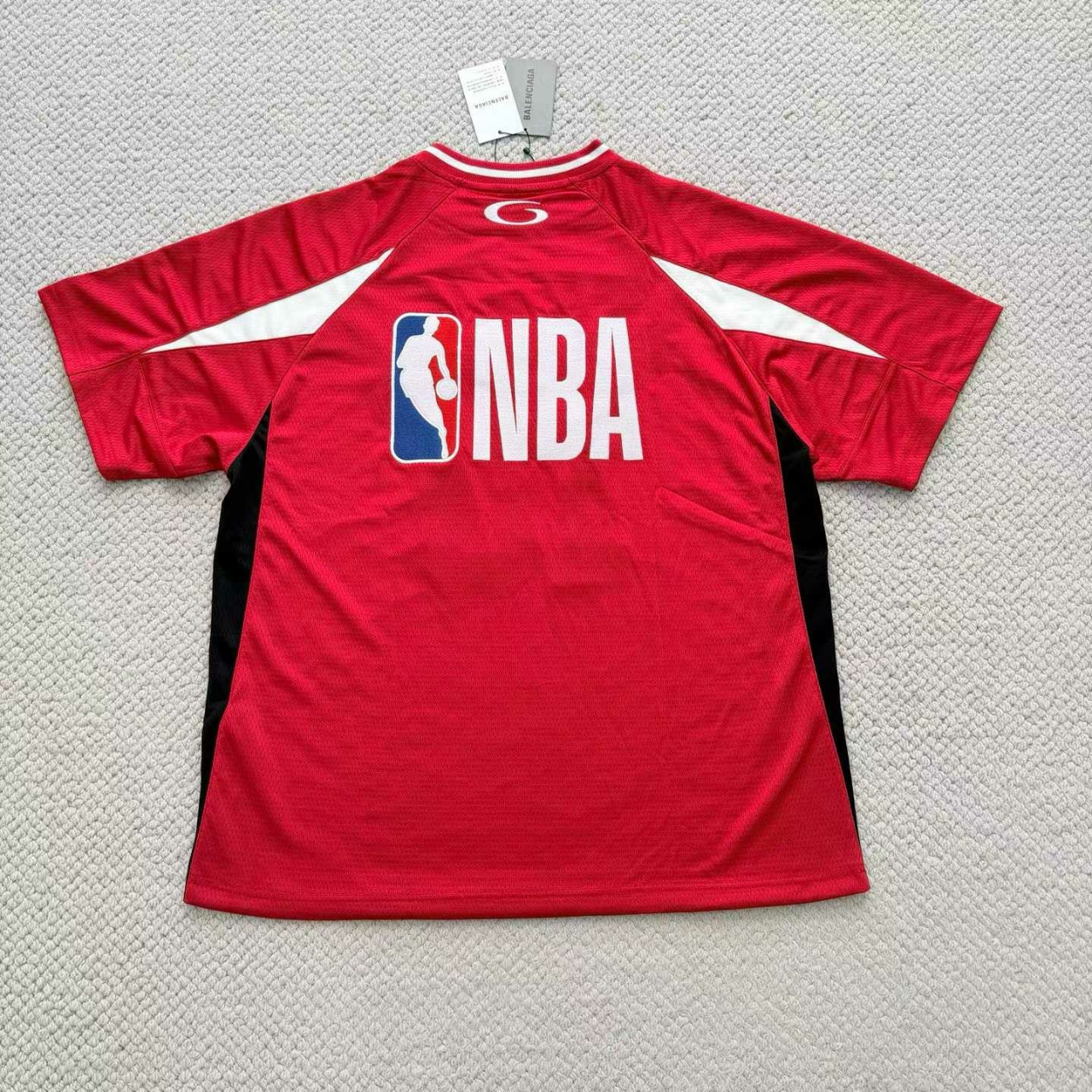 발렌시아가 NBA 오버사이즈 저지 티셔츠