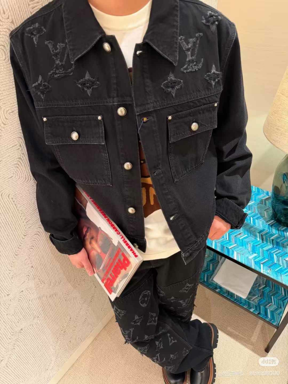 루이비통 데님 자켓