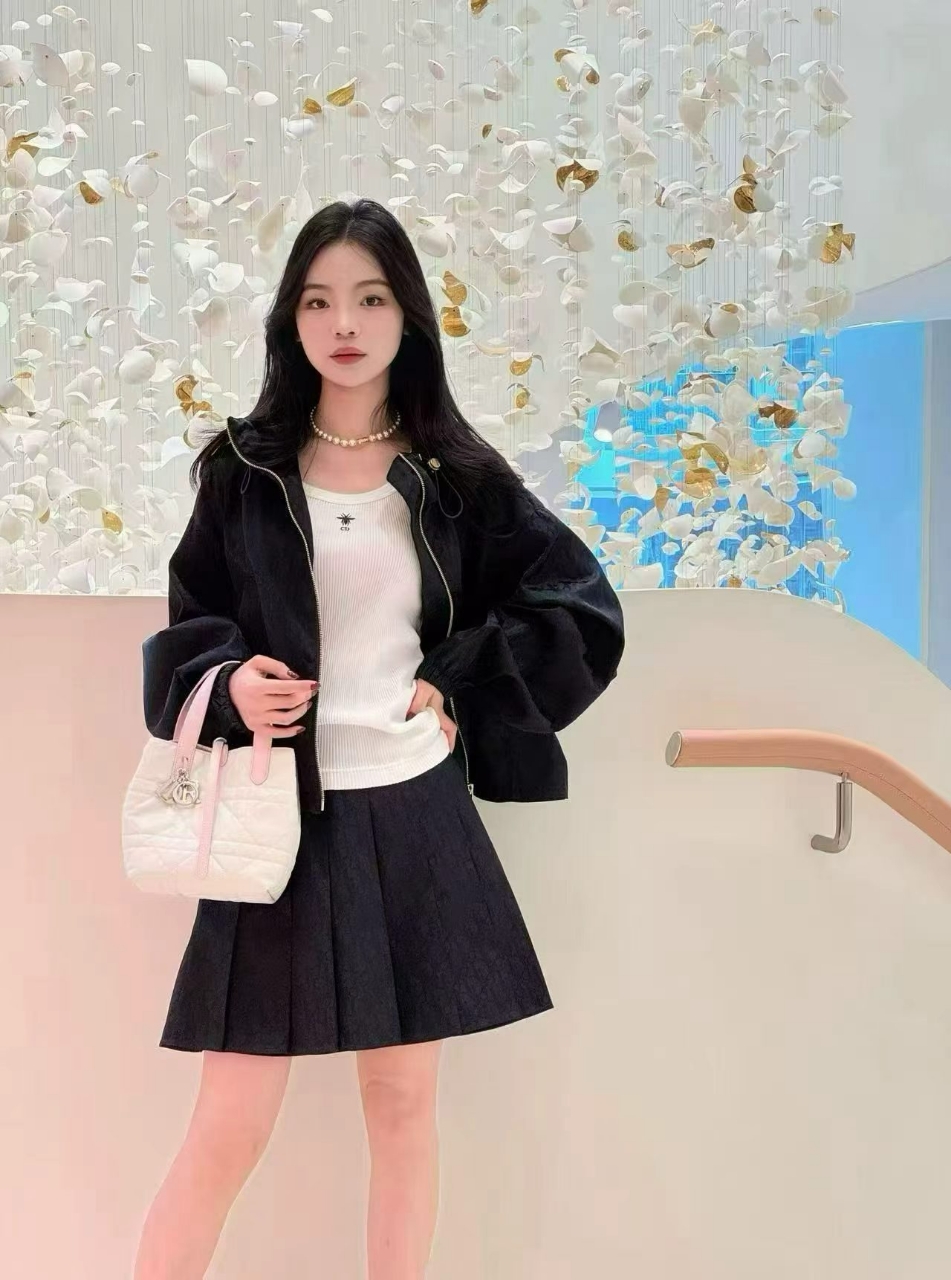 디올 오블리크 숏 후드 자켓