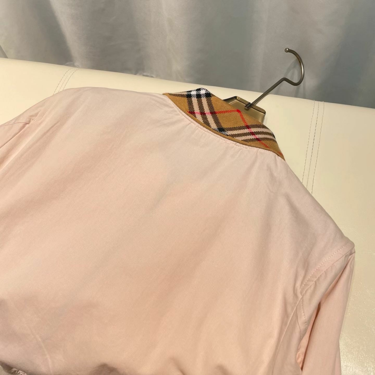 버버리 체크 카라 자켓