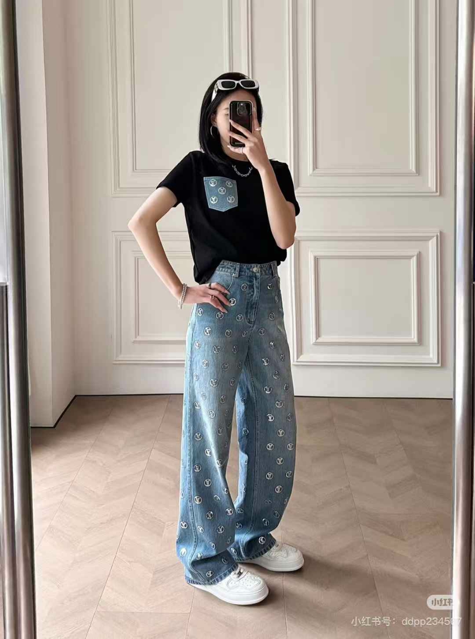 루이비통 LV SKI 데님 팬츠