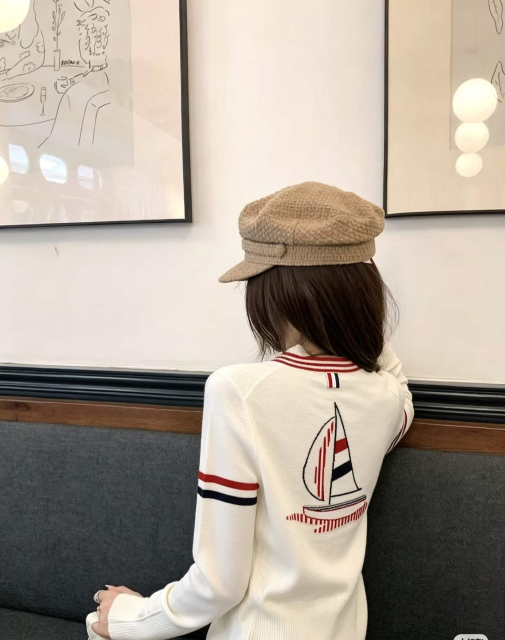 톰브라운 메리노 울 가디건