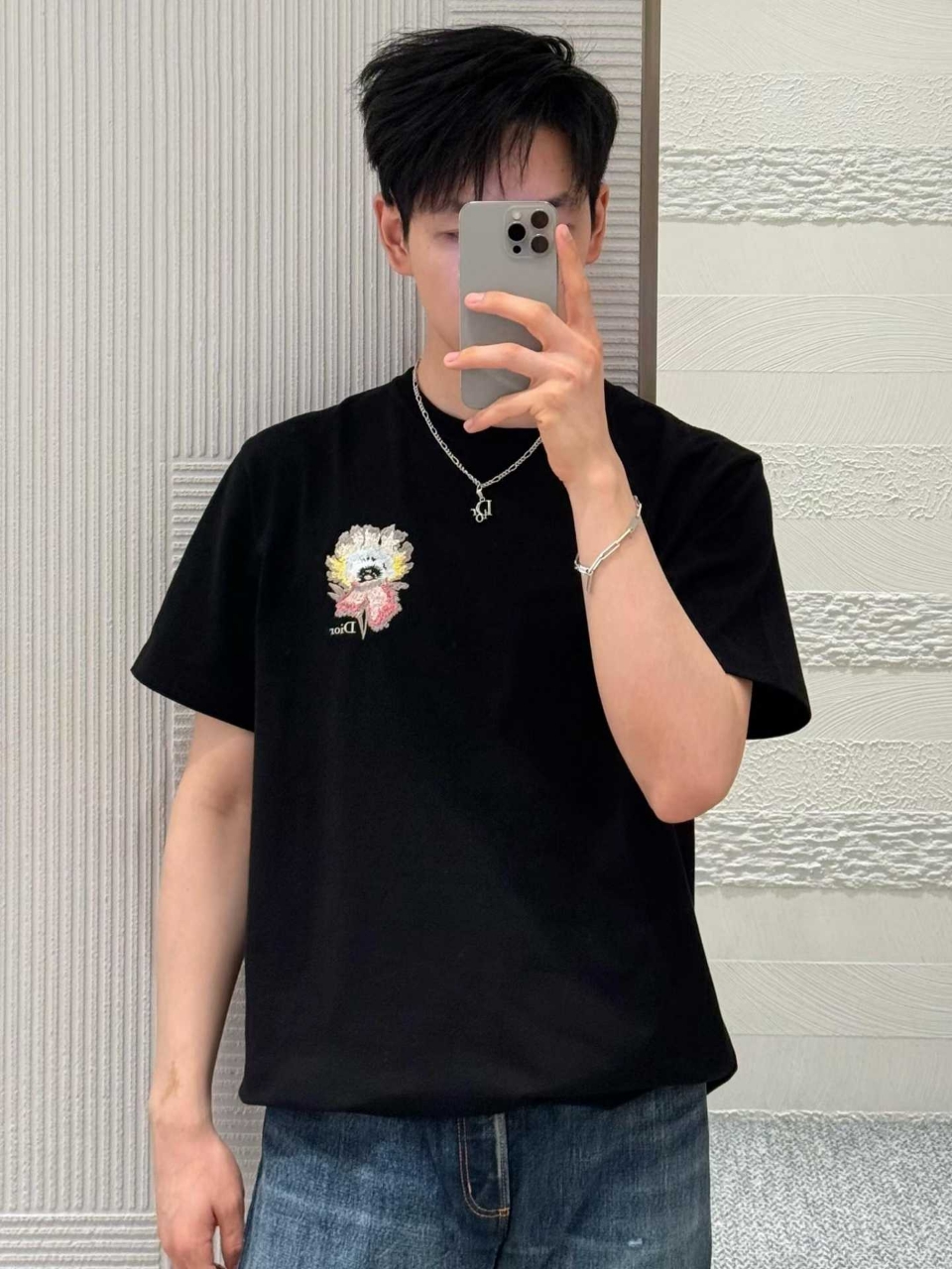 디올 비잔스 캐주얼 핏 티셔츠