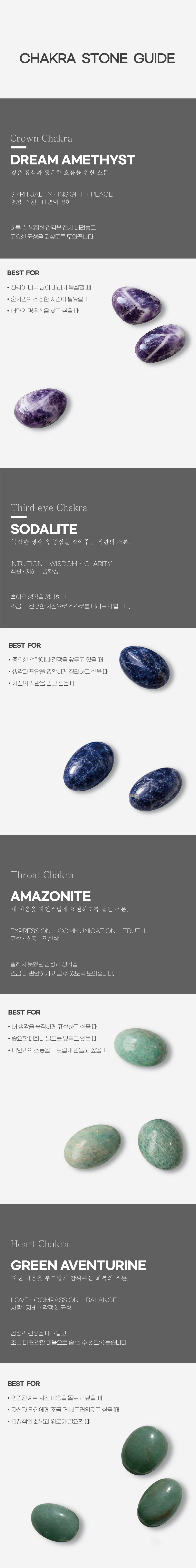 [HAND STONE] 7 차크라 발란스 스톤 세트