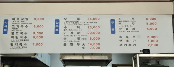 텍스트, 메뉴, 표지판이(가) 표시된 사진
AI 생성 콘텐츠는 정확하지 않을 수 있습니다.