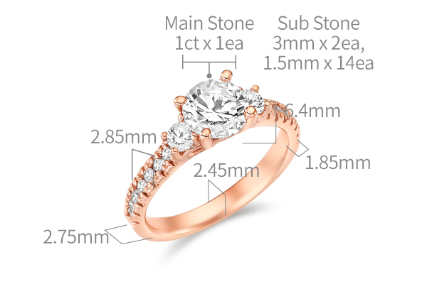 Lisianthus Blush Flower | 1.04ct (작업진행중)