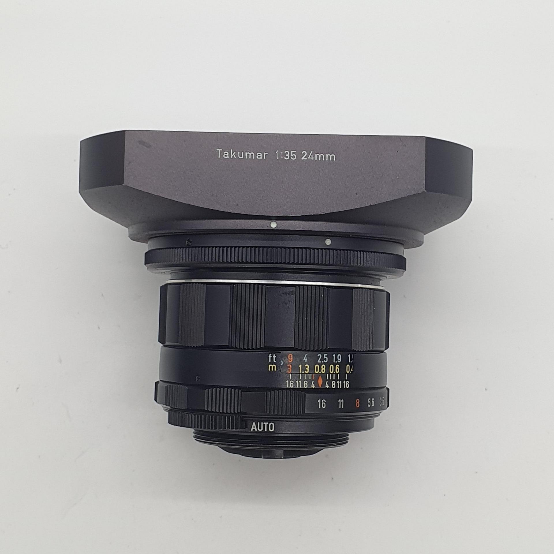 M42 타쿠마 24mm F3.5 Spuer-Multi-Coated TAKUMAR + 전용 사각후드 (품번_DD703)